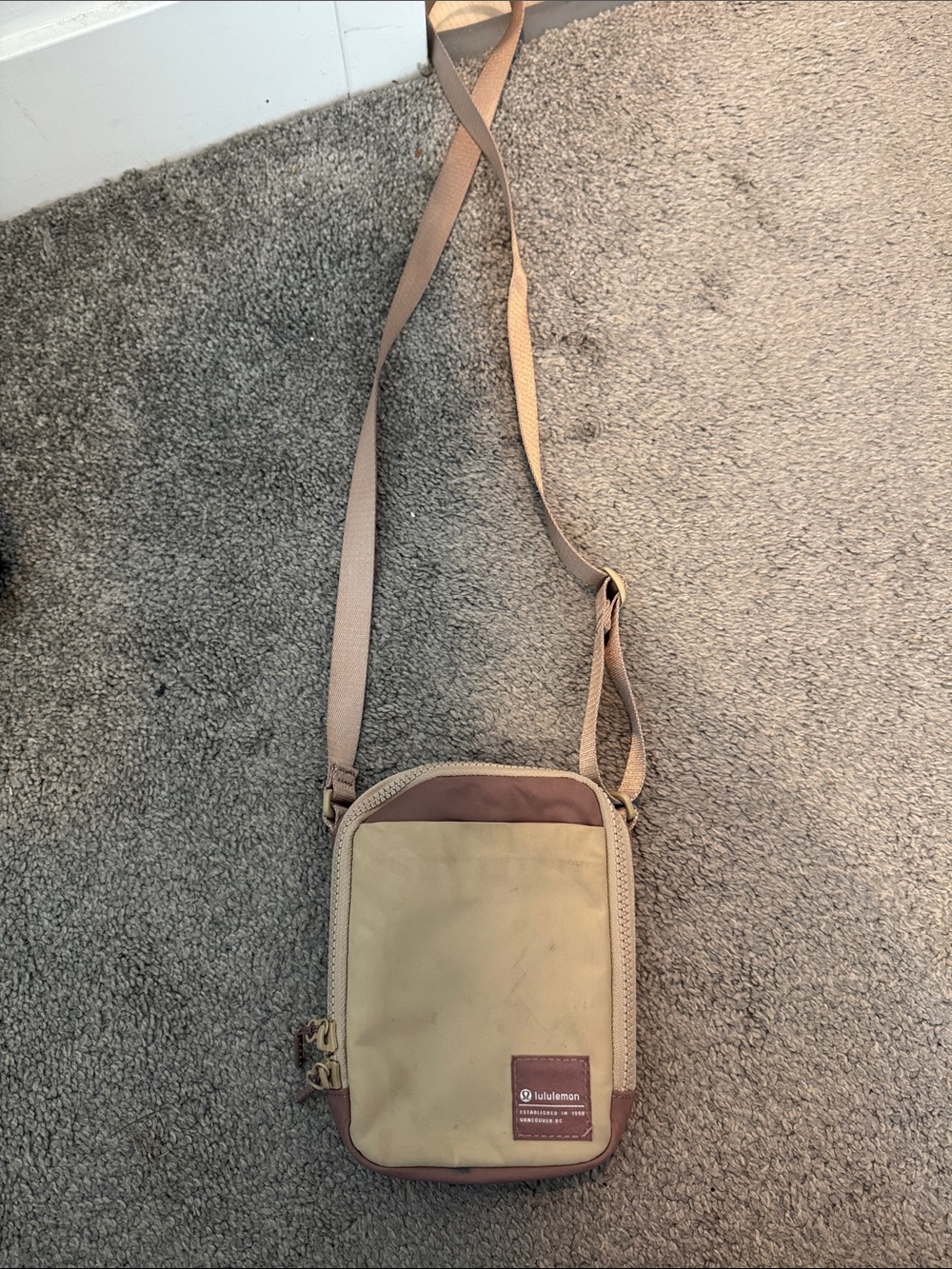 lululemon Crossbody Bag in Beige and Brown